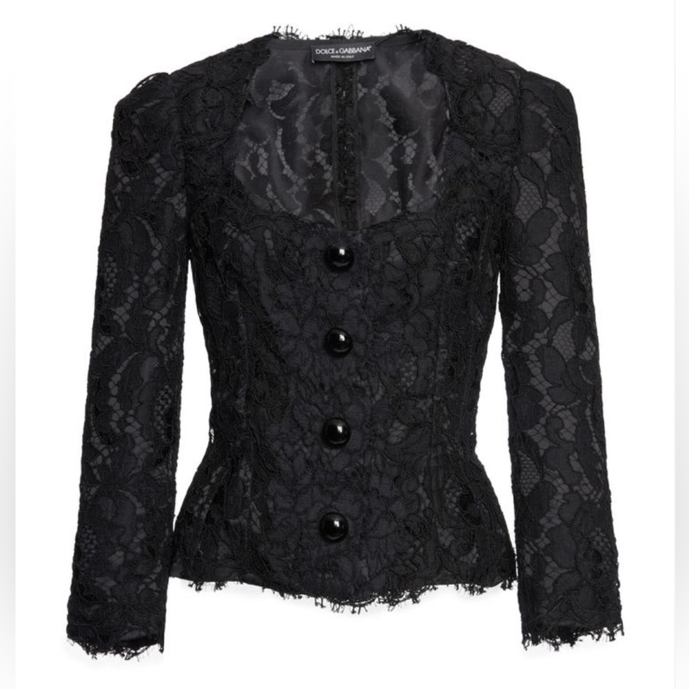 Dolce & Gabbana Black Lace Blazer